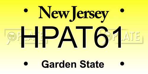 HPAT61 New Jersey License Plate