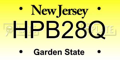 HPB28Q New Jersey License Plate