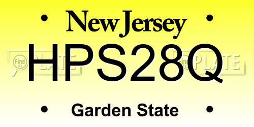 HPS28Q New Jersey License Plate