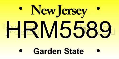 HRM5589 New Jersey License Plate