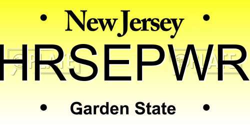 HRSEPWR New Jersey License Plate