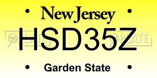 HSD35Z New Jersey License Plate