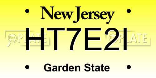 HT7E2I New Jersey License Plate