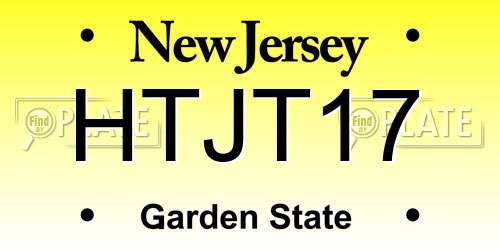 HTJT17 New Jersey License Plate