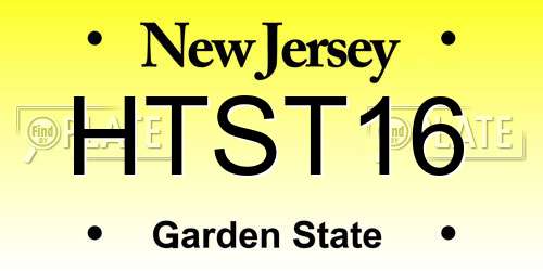 HTST16 New Jersey License Plate