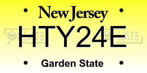 HTY24E New Jersey License Plate