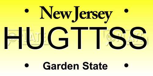 HUGTTSS New Jersey License Plate