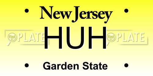 HUH New Jersey License Plate
