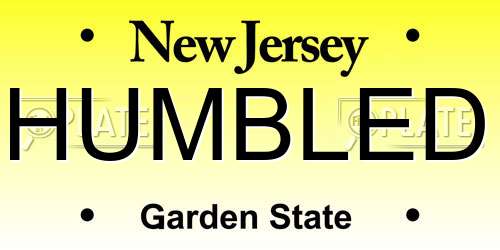 HUMBLED New Jersey License Plate