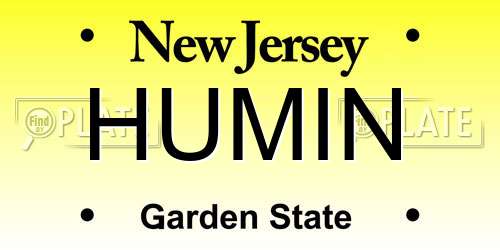 HUMIN New Jersey License Plate