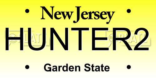HUNTER2 New Jersey License Plate