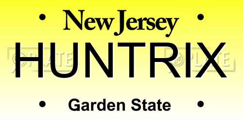 HUNTRIX New Jersey License Plate