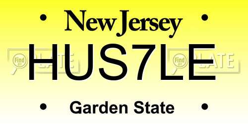HUS7LE New Jersey License Plate