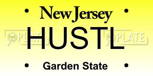 HUSTL New Jersey License Plate