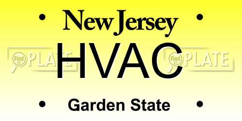 HVAC New Jersey License Plate