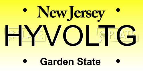 HYVOLTG New Jersey License Plate
