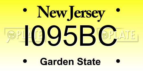 I095BC New Jersey License Plate