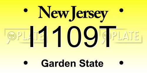 I1109T New Jersey License Plate
