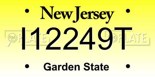 I12249T New Jersey License Plate