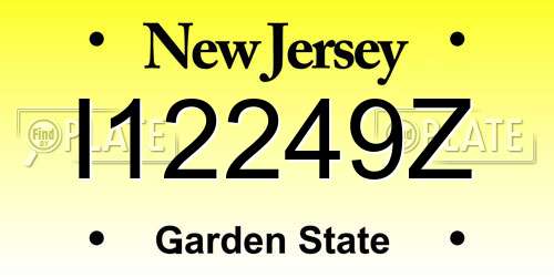 I12249Z New Jersey License Plate