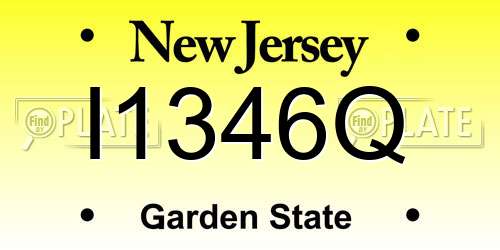 I1346Q New Jersey License Plate
