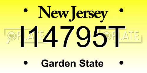 I14795T New Jersey License Plate