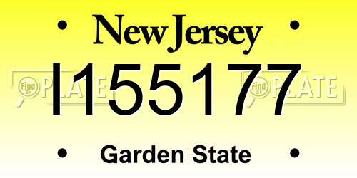 I155177 New Jersey License Plate