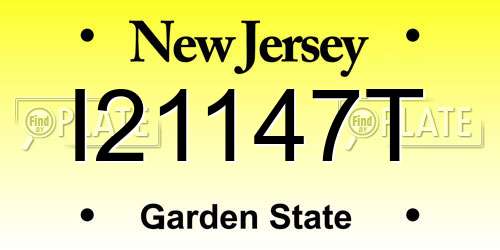 I21147T New Jersey License Plate