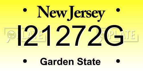I21272G New Jersey License Plate