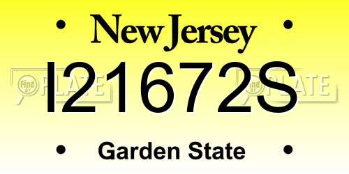 I21672S New Jersey License Plate