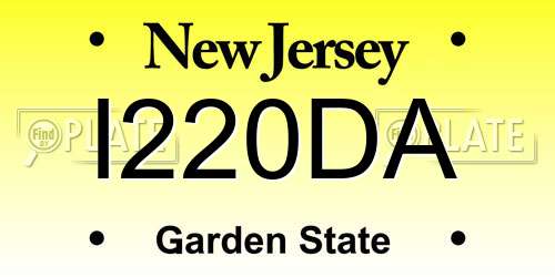 I220DA New Jersey License Plate