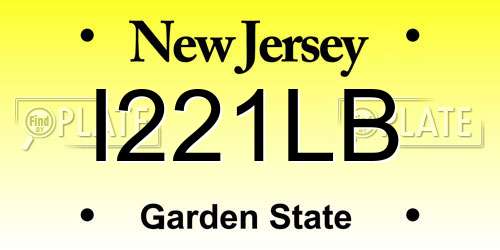 I221LB New Jersey License Plate