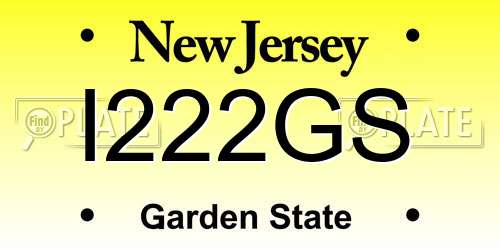 I222GS New Jersey License Plate