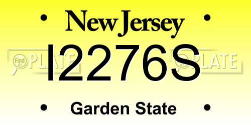 I2276S New Jersey License Plate