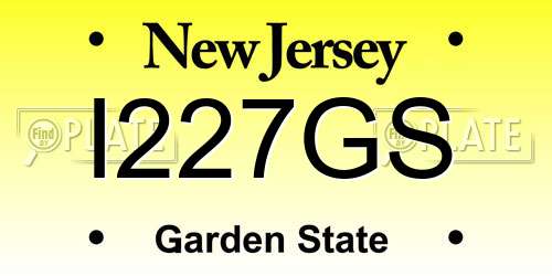 I227GS New Jersey License Plate
