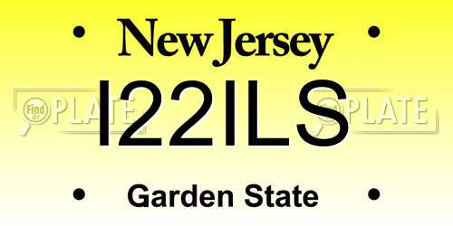 I22ILS New Jersey License Plate