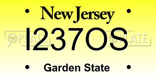 I237OS New Jersey License Plate