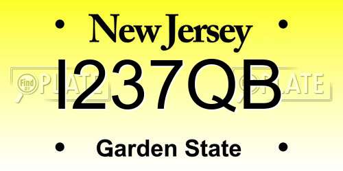 I237QB New Jersey License Plate