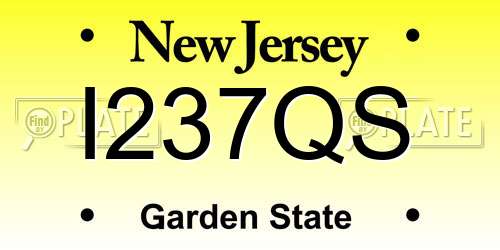 I237QS New Jersey License Plate