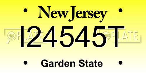 I24545T New Jersey License Plate