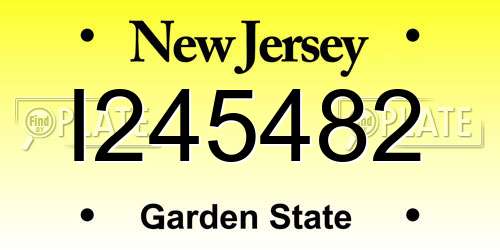 I245482 New Jersey License Plate