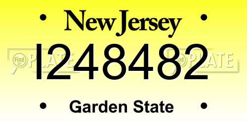 I248482 New Jersey License Plate