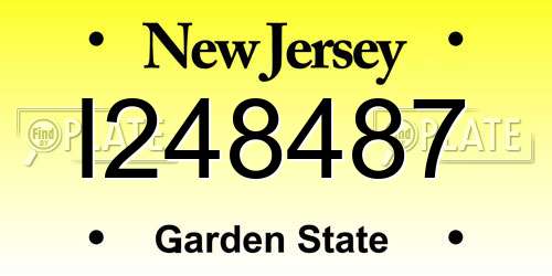 I248487 New Jersey License Plate