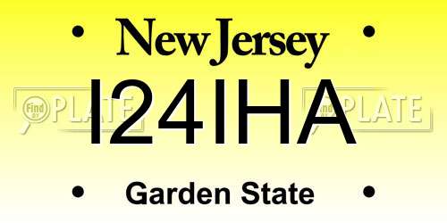I24IHA New Jersey License Plate
