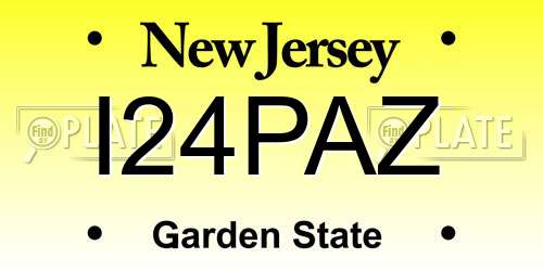 I24PAZ New Jersey License Plate