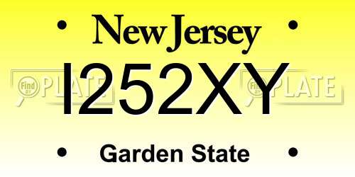 I252XY New Jersey License Plate