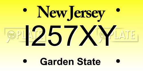 I257XY New Jersey License Plate