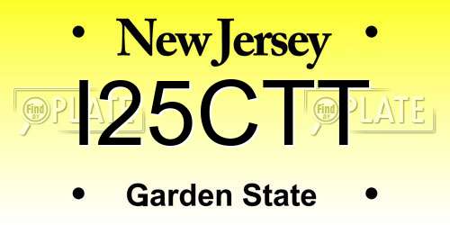 I25CTT New Jersey License Plate