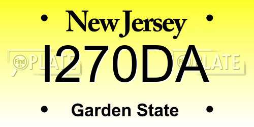 I270DA New Jersey License Plate