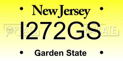 I272GS New Jersey License Plate